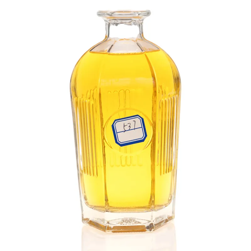 Chai rượu thủy tinh bát giác sọc dọc 700ml – mã NXW0080