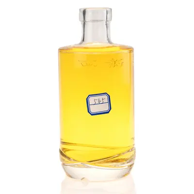 Chai rượu thủy tinh trụ tròn vai ngang hoa văn 750ml – mã NXW0088
