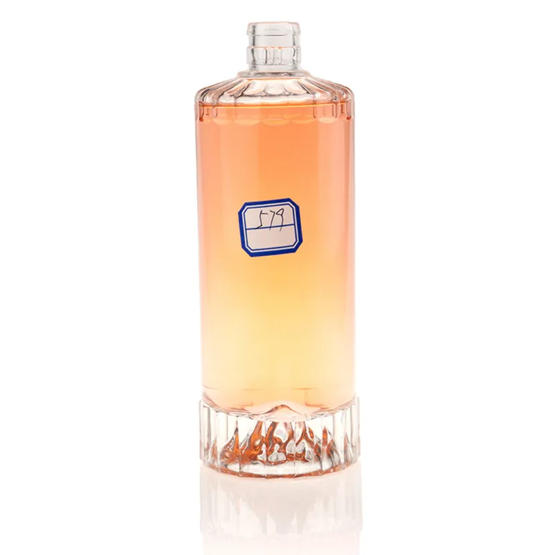 Chai rượu thủy tinh trụ đáy hoa văn 500ml – mã NXW0122