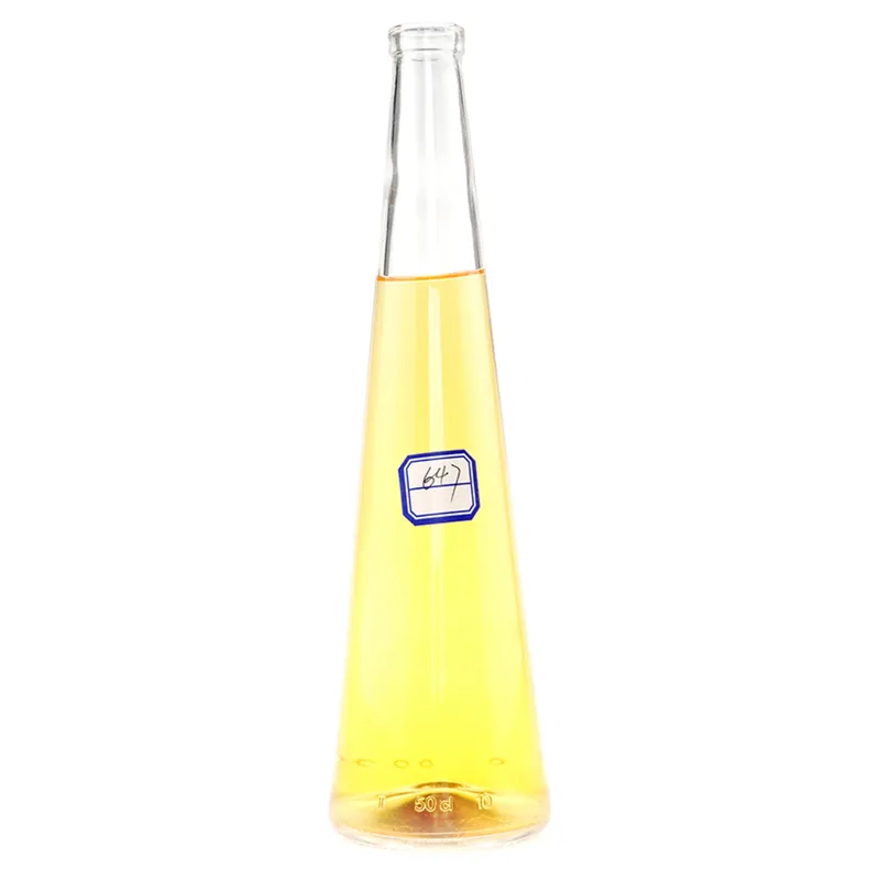 Chai rượu thủy tinh dáng côn tam giác 500ml – mã NXW0190